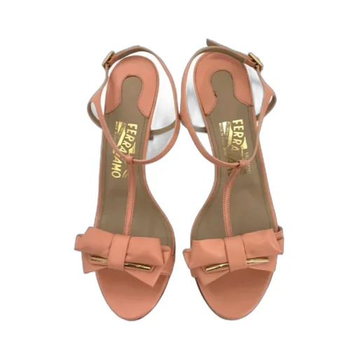 Logo Open-Toed High-Heeled Sandals