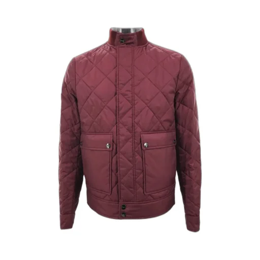 Quilted Cotton Suit With Standing Collar