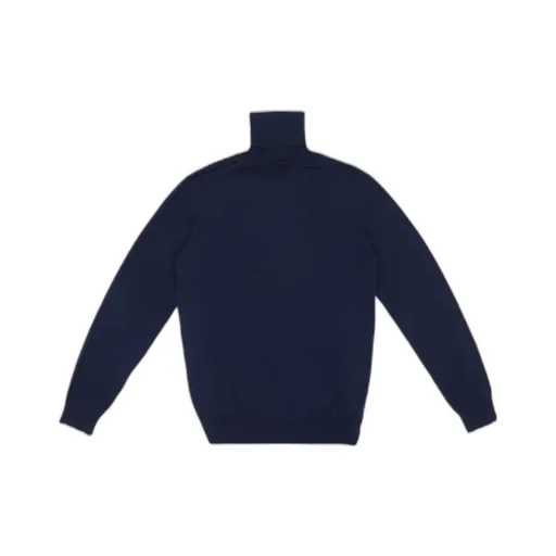 Navy Blue High-Necked Sweater