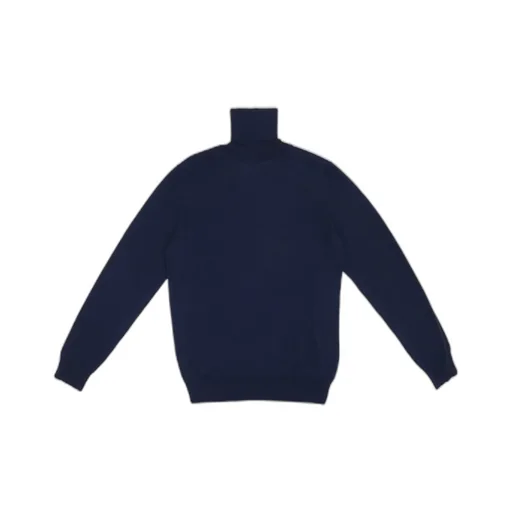 Navy Blue High-Necked Sweater