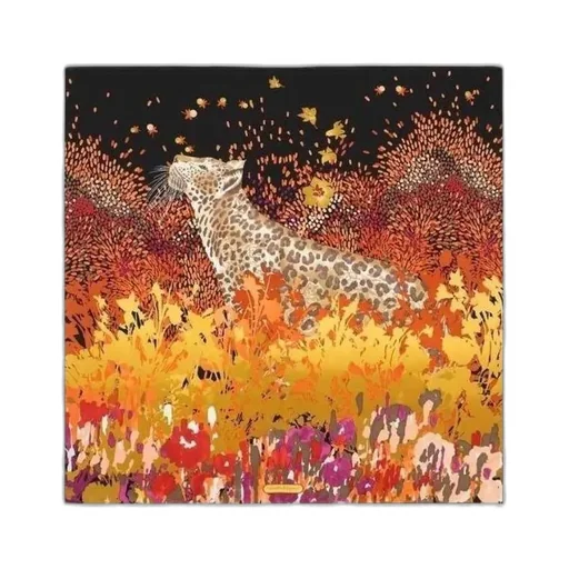 Printed Square Silk Scarf