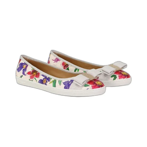 Printed Bow Ballet Shoes