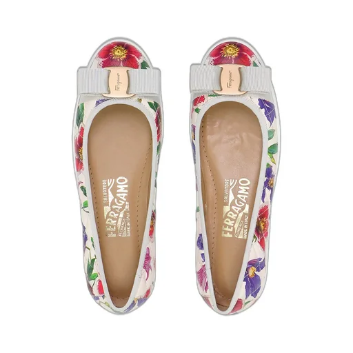 Printed Bow Ballet Shoes
