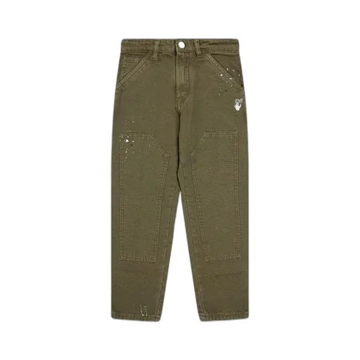 Off-White Kids Paint-Splatter Straight Leg Trousers