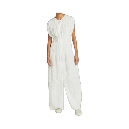 Logo Front Zipper Knitted Pattern Dress
