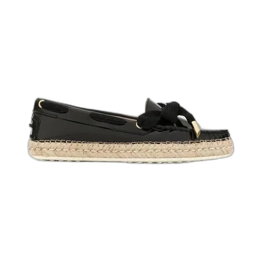 Gommino Knitted Strap Straw Shoes