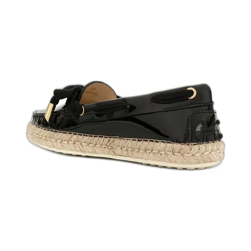 Gommino Knitted Strap Straw Shoes