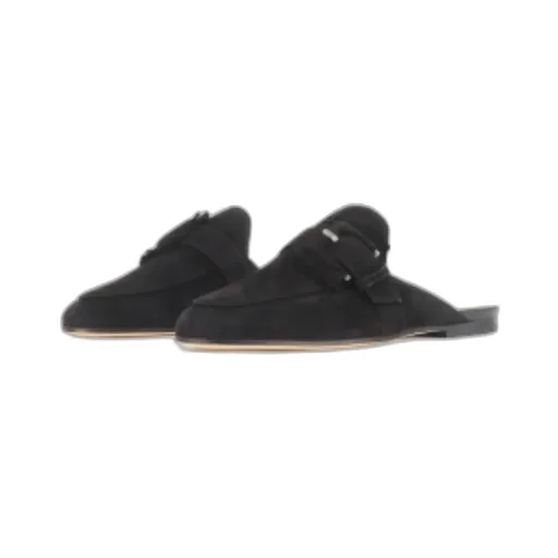 Tassel Lace Buckle Strapless Loafers
