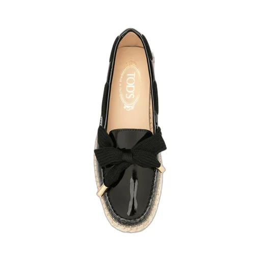 Gommino Knitted Strap Straw Shoes