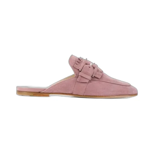 Fringed Buckle-Less Muller Shoes