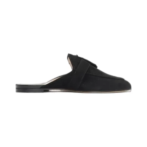 Fringed Buckle-Less Muller Shoes