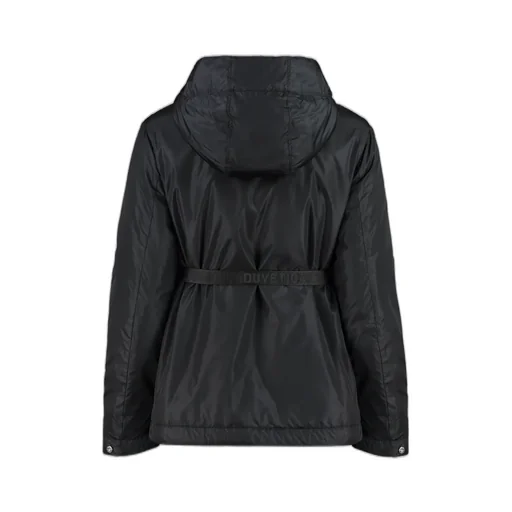 Black Long-Sleeved Hooded Casual Jacket