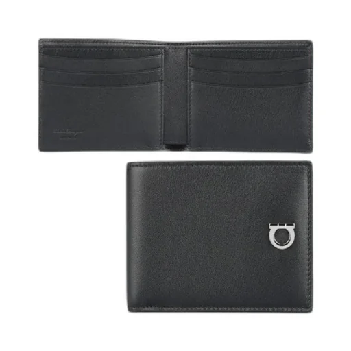 Gancini Leather Bi-Fold Wallet