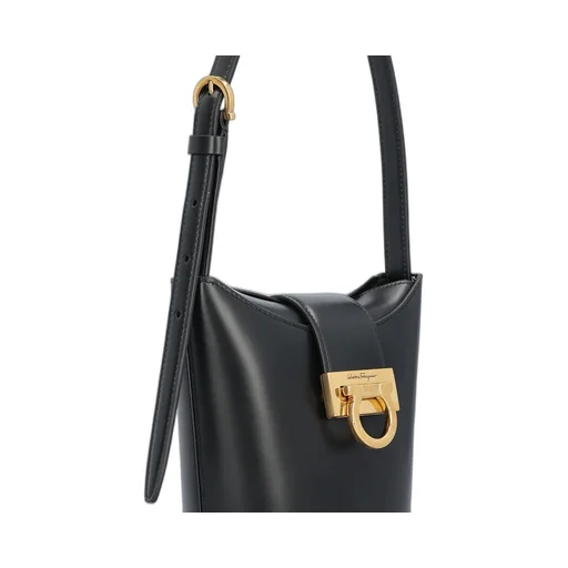 Salvatore Ferragamo Trifolio Logo Plaque Tote Bag