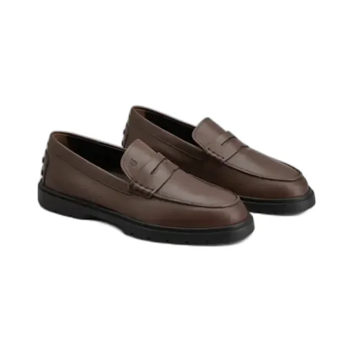 Tod's Logo Embossed Penny Loafers
