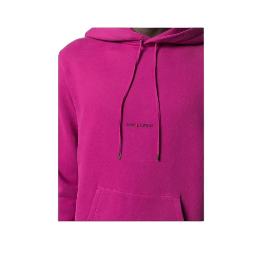 Saint Laurent Logo Printed Drawstring Hoodie