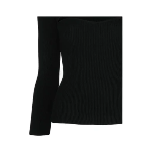 Angela Cut-Out Ribbed-Knit Top