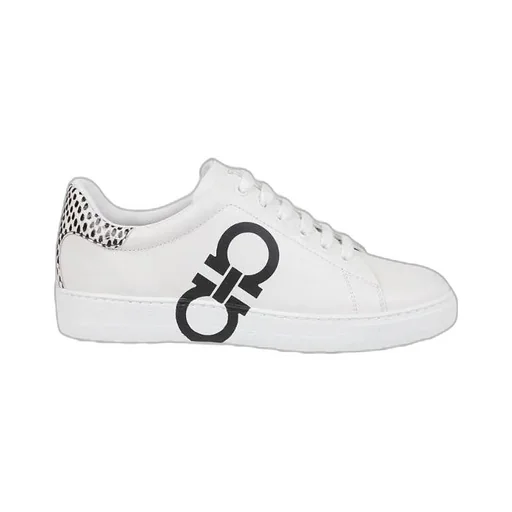 Salvatore Ferragamo Gancini Logo Printed Sneakers