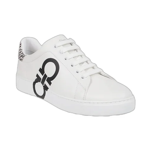 Salvatore Ferragamo Gancini Logo Printed Sneakers