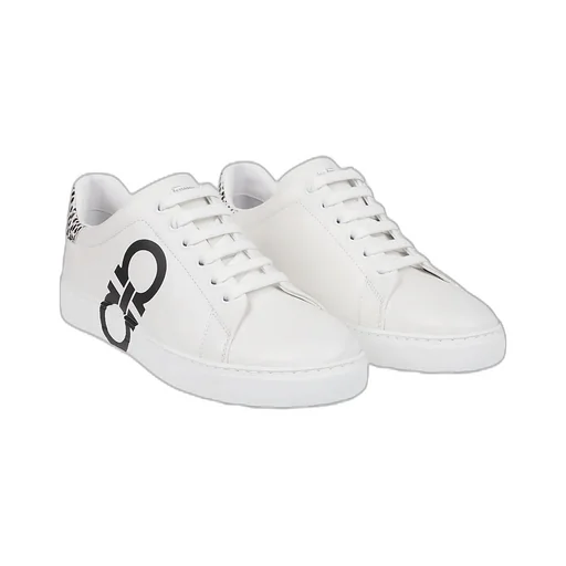 Salvatore Ferragamo Gancini Logo Printed Sneakers