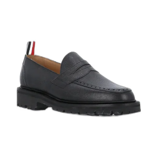 Grosgrain-Loop Round-Toe Loafers