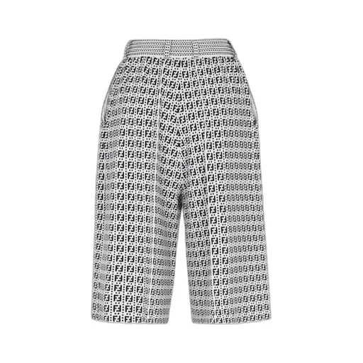 Ff Pattern Straight Tube Trousers
