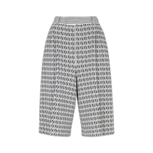 Ff Pattern Straight Tube Trousers