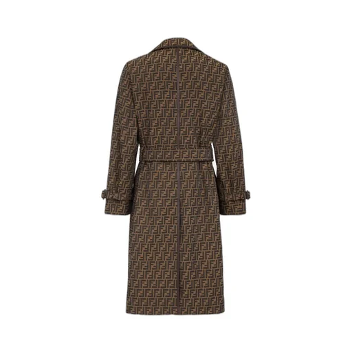 Fendi Ff Motif Belted Trench Coat