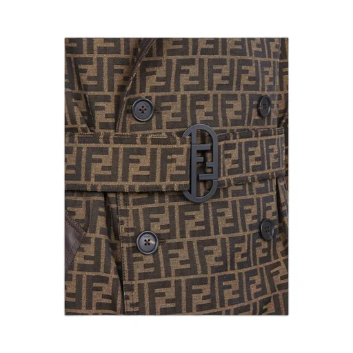 Fendi Ff Motif Belted Trench Coat