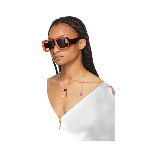 Square-Frame Two-Tone Sunglasses