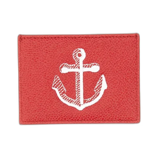Thom Browne	Logo Printed Striped Card Holder
