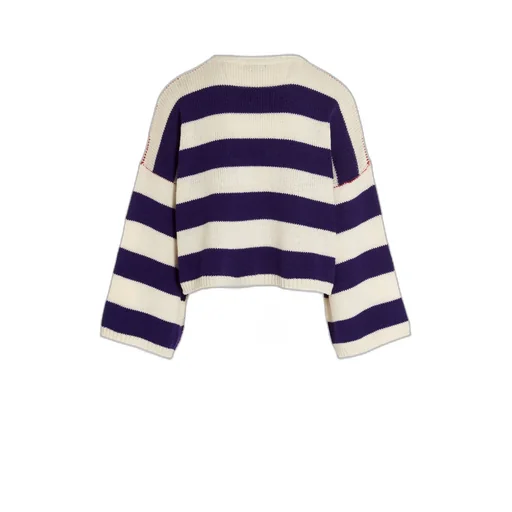 Striped Knitted Wool Pullover