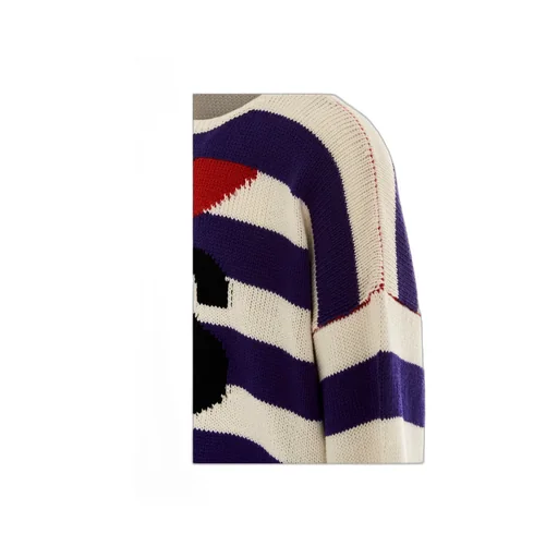 Striped Knitted Wool Pullover