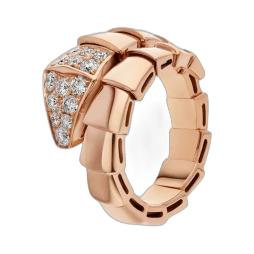 A Serpentine Diamond Ring