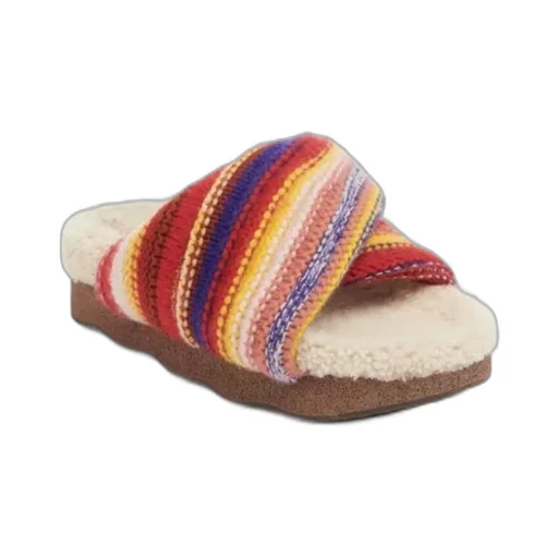 Wavy Shearling Sandals