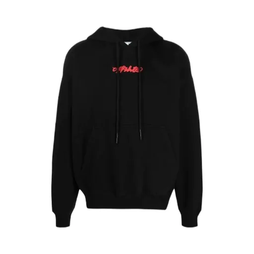 Logo-Print Arrow Painterly-Print Hoodie