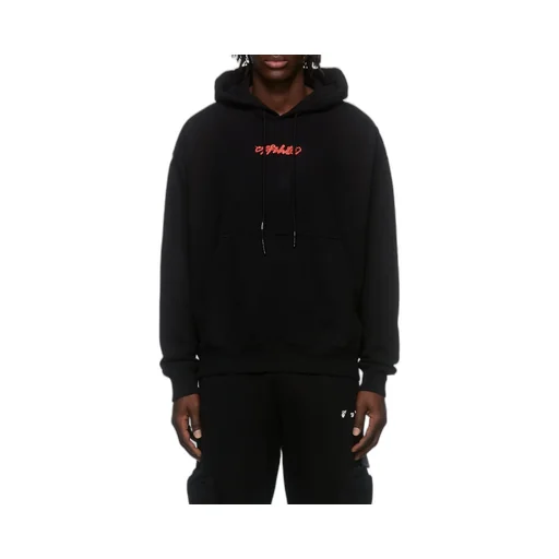 Logo-Print Arrow Painterly-Print Hoodie
