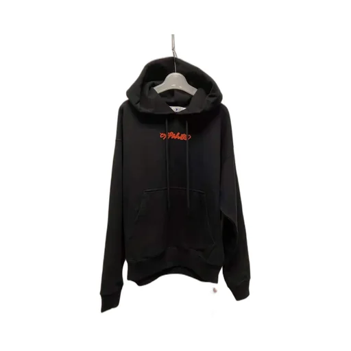 Logo-Print Arrow Painterly-Print Hoodie