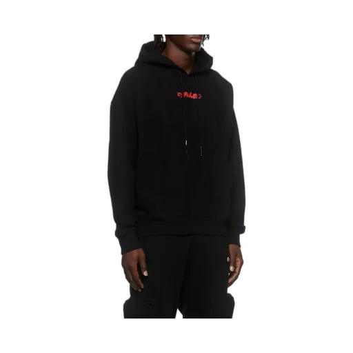 Logo-Print Arrow Painterly-Print Hoodie