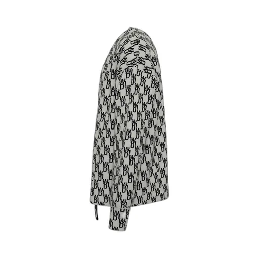 Monogram-Print Knitted Cardigan