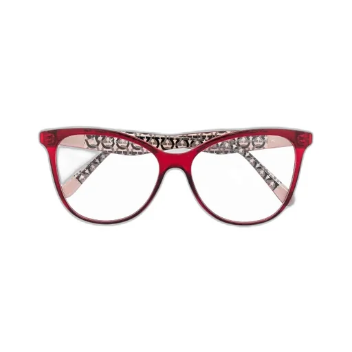 Round-Frame Logo-Plaque Glasses