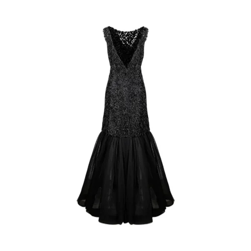 Alberta Ferretti Tulle Panelled Maxi Dress