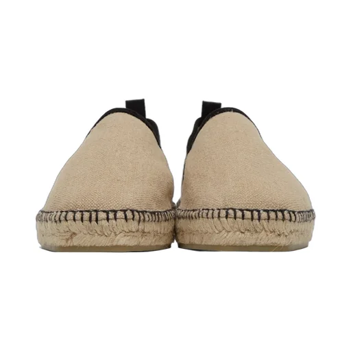 Camel Linen Braided Shoes