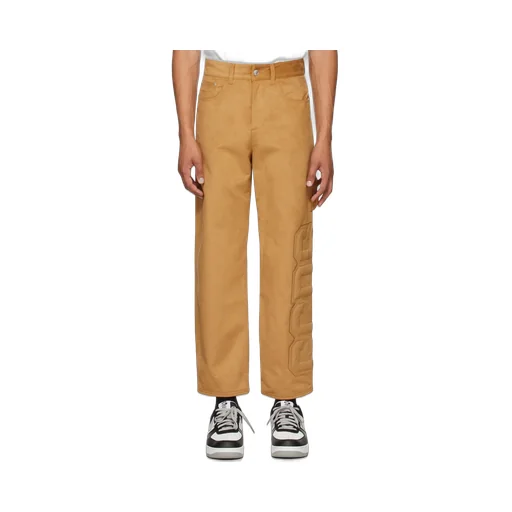 Tan Logo Casual Pants