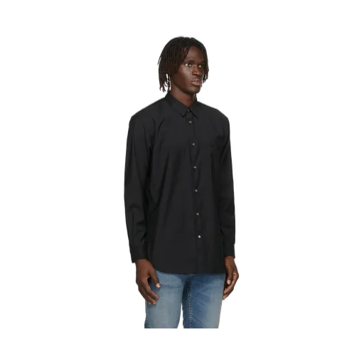 Black Logo Wool Shirt