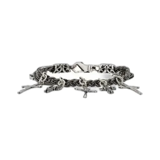 Emanuele Bicocchi Cross Charm Bracelet