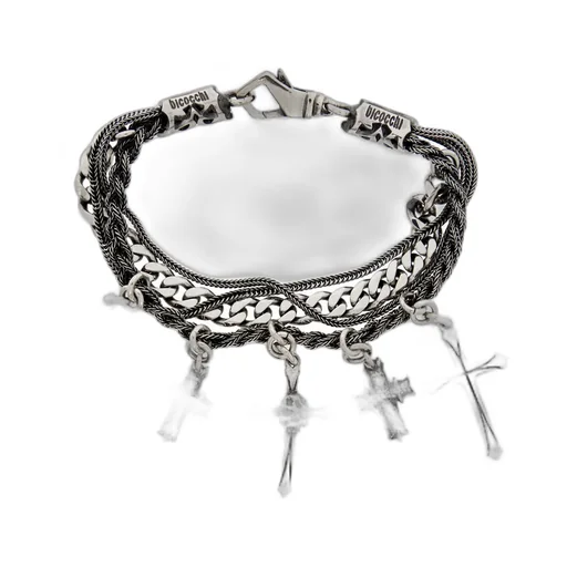 Emanuele Bicocchi Cross Charm Bracelet