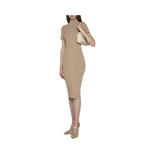 Fendi Monogrammed Turtleneck Dress