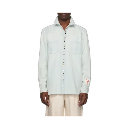 Golden Goose Deluxe Brand Logo Patch Buttoned Shirt