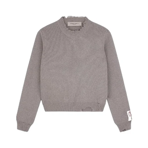 Golden Goose Deluxe Brand Distressed Logo Patch Jumper